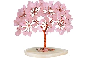 SUBSH Rose Quartz Crystals Tree Healing Crystal Tree Meditation Accessories Crystals And Gemstones Healing Healing Crystal Gifts Money Tree Spiritual Gifts For Men Feng Shui (3-4 inch)