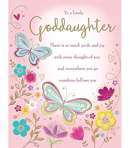 Goddaughter Cherry Blossom Birthday Card, Handmade