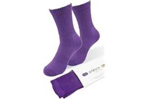 ONESCK Colorful Ribbed Diabetic Socks – Soft Cotton, Semi Cushion, Non-Binding, Breathable, Seamless Toe, Ribbed Cotton Socks for Men & Women (UK 4-6.5, 7-10)