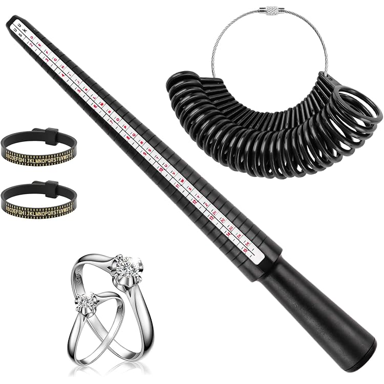 H&S Ring Sizer Gauge Set Metalen Vinger Meten Maat UK A Z Vrouwen Mannen