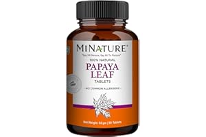 MINATURE Papaya Leaf Tablets by mi Nature| 90 Tablets, 1000 mg| Vegan| Papaya Leaf|