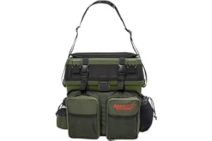 ARAPAIMA FISHING EQUIPMENT Arapaima Fishin Equipment® Boîte de pêche avec Compartiments | Sac pour Accessoires de pêche | Box et siège pour pêcheurs | Sac à Dos de pêche - Vert