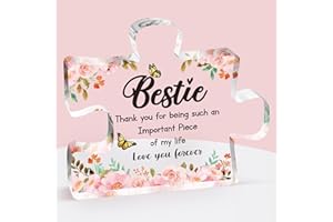 BUIOATA Bestie Gifts for Women - Acrylic Plaque for Best Friend Birthday, Presents for Female BFF, Friendship Gift, Work Bestie Birthday Gifts