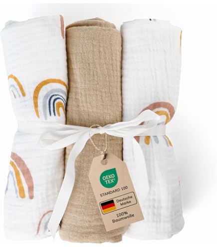 VmG-Store Mussola Double Gauze In Cotone 100% - Tessuto Al Metro 50x135 Cm, Colore Vino 051 - 6