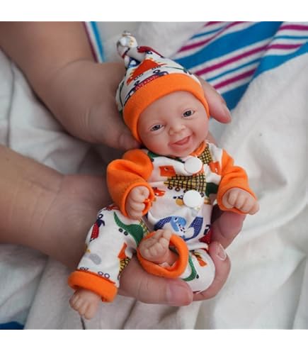 MYREBABY 7″ 18Cm Micro Preemie Full Silicone Baby Boy Doll Sweet Dreams José Realista Mini Muneca Reborn Surprice Anti Stress Nino