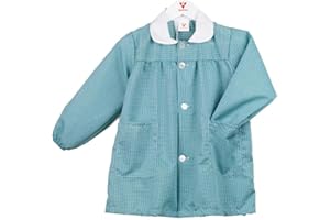 KLOTTZ Grembiule Scolastico a Quadri. per Asilo e lavoretti Manuale.