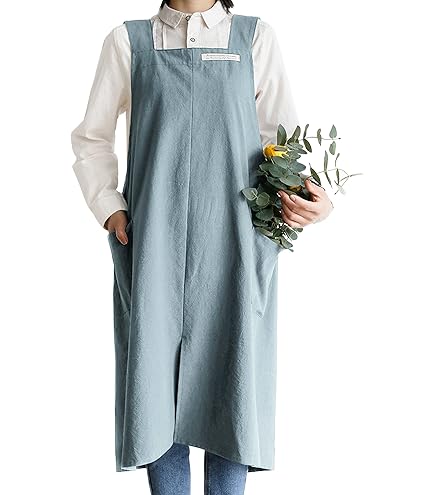 Tablier D'Artiste, Tablier De Peinture Avec Poches Toile Cuisine