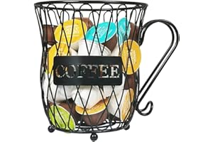 JEBELE K Cup Recipiente de Cápsula, Porta Cápsulas de Gran Capacidad, 50 k cup Organizador, Kcups Almacenamiento para Café Bar Accesorios & Decoración, Cesta de Cápsula de Café