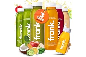 ‎FRANK JUICE FRANK. 3 Tages Saftkur Medium - 18 kaltgepresste, vegane Säfte à 330ml, 3 Bio Ingwershots, ideale Fasten-Kur aus frischem Obst & Gemüse, Premium Qualität (inkl. 4,50€ Einweg-Pfand)