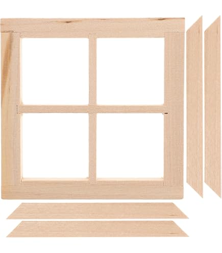 NUOBESTY 4pièces Modèles De Fenêtres Miniatures Pour Maison De Poup Es D Corations Et Accessoires P 175148