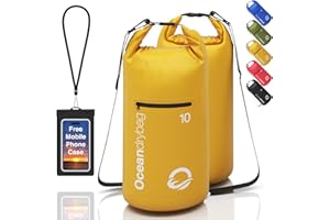 OCEANONLINESTORE Oceandrybag - Waterproof Dry Bag Backpack - Floating Dry Sack Portable for Kayaking, Beach, Rafting, Boating, Hiking, Camping, Fishing with Waterproof Phone Case - Keep Your Gear Clean & Dry