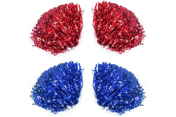 NYGGTYK 2 par cheerleader buketter färgglada cheerleader pompoms animation dans rekvisita (röd