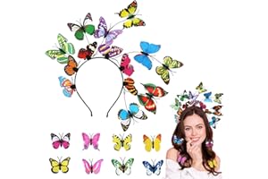 Orgoue Schmetterling Haarreif, Schmetterling Fascinator Fee Stirnband Schmetterlings-Stirnbänder Für Frauen Schmetterling Kopfschmuck Für Karneval