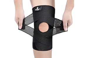 NEENCA Kniestütze für Knieschmerzen, Kompressions Kniebandage mit Luftgitterstoff, einstellbare Kniepackung mit Seitenstabilisatoren, ultra-weicher Verband für Meniskusriss,ACL,Laufen,Arthritis Relief