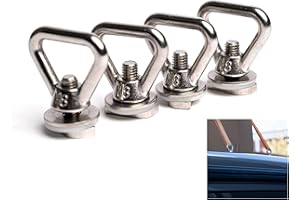 040 PARTS 040Parts zestaw 4 oczek mocujących ze stali nierdzewnej do szyn dachowych z profilem C pasujące do VW T5, T6, T6.1, California