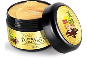 QLIGES Abbronzante Solare- 50G Acceleratore Abbronzatura efficace al Sole e nei Lettini Solari, con Ingredienti Naturali, per tutte le Tonalità di pelle
