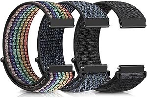 Ecogbd Bracelet de Montre en Nylon 16mm 18mm 19mm 20mm 22mm, Bracelet de sport réglable à libération rapide pour Homme Femme, Tissu souple respirant montre bracelet