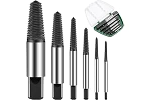 ZOOTSING Set di 6 estrattori per viti, kit professionale di estrattore a vite, strumento di svitamento a sinistra, rimozione viti per rimuovere viti abrasive