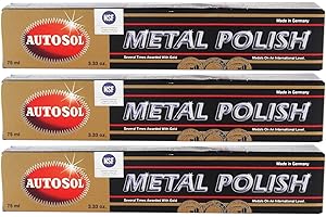 3x Autosol Metal Polish Chrome Shine Metal Polish Chrome Polish 75 ml