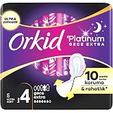 Orkid Platinum Hijyenik Ped Gece Ekstra (Boy 4) 5 Adet Ped