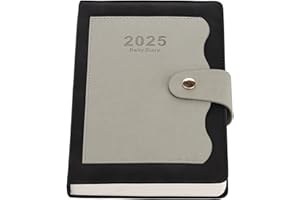 Mljtoyo Diary 2025 Page per Day, Full Year Planner from Jan 2025 to Dec 2025 Diary, Hardcover Daily Planner Organizer z wewnętrzną kieszenią, Bookmarks,