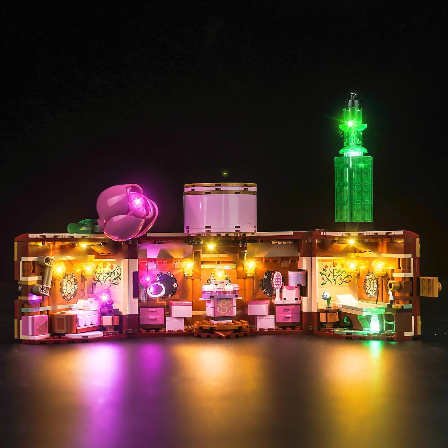 BrickBling Juego de luces LED compatible con Lego 75683 Glinda y Elphaba dormitorio (modelo no incluido), juego de iluminación decorativa, juguete creativo