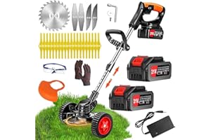 LKTOLS Strimmer Cordless Electric Garden Strimmer Cordless Grass Trimmer with 21v 4.0mah Battery Strimmers Lightweight Cordless Strimmers with Battery And Charger for Small And Medium Garden Lawns