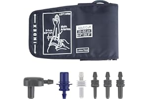 MANTOTO Brassard Tensiomètre de Remplacement 22-52cm Brassard de Tensiomètre électrique Tensiomètre Brassard pour Adultes Avec 6 Connecteurs,Compatible avec la Plupart des Tensiomètres (Extra Large)