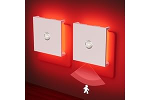 Feliigo Luz Nocturna con Sensor de Movimiento, 2 Piezas Luz Nocturna Infantil Enchufe Regulable con 3 Modos, Brillo Ajustables para Habitación de Niños, Baño, Pasillo, Cocina, Escaleras