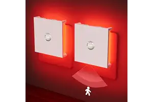Feliigo Luz Nocturna con Sensor de Movimiento, 2 Piezas Luz Nocturna Infantil Enchufe Regulable con 3 Modos, Brillo Ajustables para Habitación de Niños, Baño, Pasillo, Cocina, Escaleras