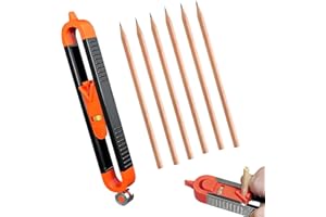 SYYLQYR 7 Piece Scribe Tool Kit, Durable Metal Scribing Tool and Wooden Marking Set for Woodworking Carpentry DIY Projects Multi-Size Precision Tools for Accurate Layouts Engraving Crafts