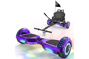 GeekMe Hoverboards,Gyropode 6.5 Pouce avec hoverkart Hoverboards Bluetooth Intégré Moteur pour Enfants et Adultes