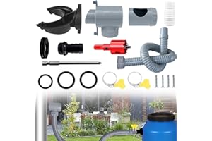 YUNLEX Recuperateur D Eau de Pluie pour Tuyau de Descente Ø 70-100mm, Récupérateur Eau de Pluie pour Toitures Jusqu'à 80 m², Collecteur Eau de Pluie, Récupérateur d'eau avec Accessoires de Montage