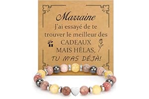 SERENEGLOW Cadeau Fete Des Grands Peres Grand Mère Maman Mamie Papa Parents Bracelet Pierre Naturelle Cadeau Fete Des Peres Fete Des Meres Marraine Sœur Tata Fille Collègues Couple Parrain Frère Tonton Fils