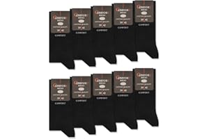 10 Pairs of Comfort Socks without Elastic and without Seams, for Men and Women, Cotton Comfort Cuff