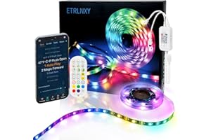 ETRLNXY RGBIC LED Strip 2.5m Dreamcolor LED Podświetlenie TV dla 32 do 55 calowych telewizorów, aplikacja i pilot zdalnego sterowania, synchronizacja z muzyką, USB LED wbudowane IC do dekoracji TV Party