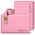 Boldfit Yoga Blocks Set of 2 and Belt High Density Foam Yoga Bricks Pack of 2 for Stretching, Balancing Yoga Bricks, Yoga Block Premium Yoga Accessories for Women & Men Yoga Equipment with Strap Pink