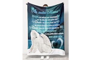 KAAYEE Geschenke für Mama Kuscheldecke, Flauschig Decke Weihnachten Geschenke für Mama, Muttertagsgeschenk Geburtstagsgeschenk von Tochter Sohn, Sofadecke Geschenk 130x150cm (Mama 1)
