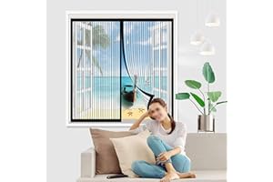 LUwen Zanzariera Magnetica Finestra, Zanzariere a Calamita per Finestre, Magneti Rete Anti Zanzare Chiusura Automatica, Facile Montaggio, per Finestre Porte