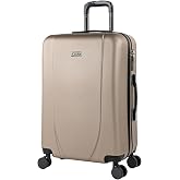 ITACA - Lightweight Hard Travel Suitcase Set Cabin, Medium, Large with Combination Lock, Champagne, Casual