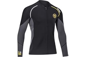 ZCCO Top muta in neoprene da 1,5 mm con cerniera - Giacca subacquea a manica lunga per uomo e donna per nuoto, snorkeling, immersione e surf