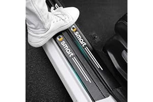 AITACK 4 Pezzi Battitacco in Fibra di Carbonio, per Smart 451 Brabus Smart 453 fortwo forfour Auto Accessori Protezione Esterna del battiscopa del davanzale della Porta