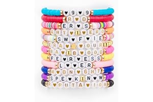 MRUVTC 14 Pieces Friendship Bracelets, Taylor Bracelets, Friendship Bracelets For Women, Album Inspired Bracelets Set, Bracelets Set for Music Fans Women Girls