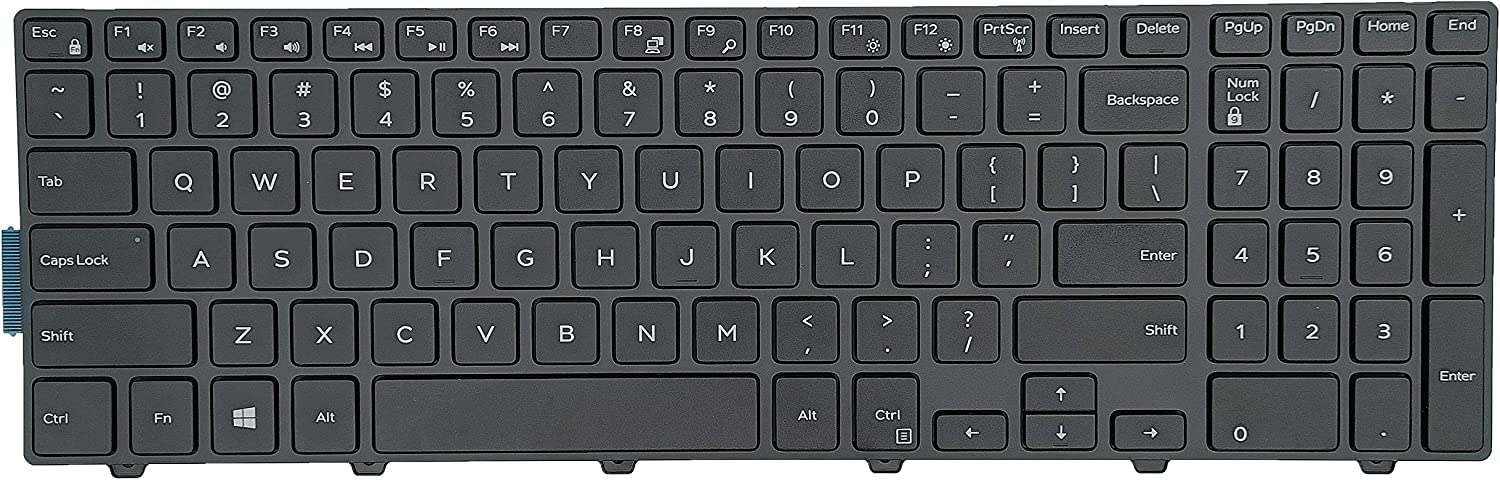 WISTAR Laptop Keyboard for Dell INSPIRON 15 3000 3559 3565 3568 3573 3576 3558 3542 3541 3543 3551 3552 3555 3573 3576, DELL INSPIRON 17 5748 5749 5758 5759 5755