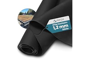 FIFOX - Langlebige EPDM Dachfolie für Carports und Gartenhäuser - Stärke 1,2 mm - 3,05 m x 10 m/EPDM Folie schwarz zur Dachabdichtung/nahtfreie Dachfolie wasserdicht
