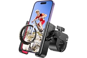 GEJIN Handyhalterung Fahrrad, 360° Smartphone Handyhalterung Motorrad，e Scooter Handyhalterung ebike Roller Halter Lenker Fahrrad Handyhalter, für 4.5-7.0 Zoll iPhone & Android Smartphones