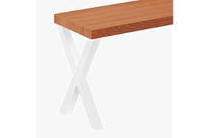 LAMO Manufaktur Sitzbank Esszimmer Holzbank 30x60x47cm, Möbelfüße Design Weiß/Dunkel