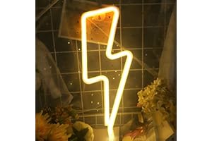 NIWWIN Neón Señal de rayo,Luces de atmósfera,Luces decorativas de sala de juegos, fuente de alimentación de batería USB / 3AA, adecuada para habitaciones infantiles, bares, fiestas, bodas, etc.