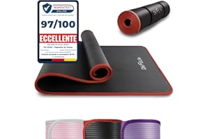DH FitLife Tappetino da allenamento per fitness, tappetino sportivo, 183 x 61 x 1 cm, extra resistente agli strappi, tappetino da yoga antiscivolo e spesso, tappetino da allenamento