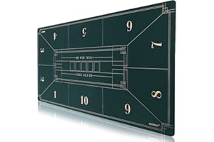 SLOWPLAY Tapis de Poker Nash Texas Hold'em 180x90cm | Table de Poker Portable avec Impression Art Déco, Surface Lisse de qualité supérieure, réduction du Bruit